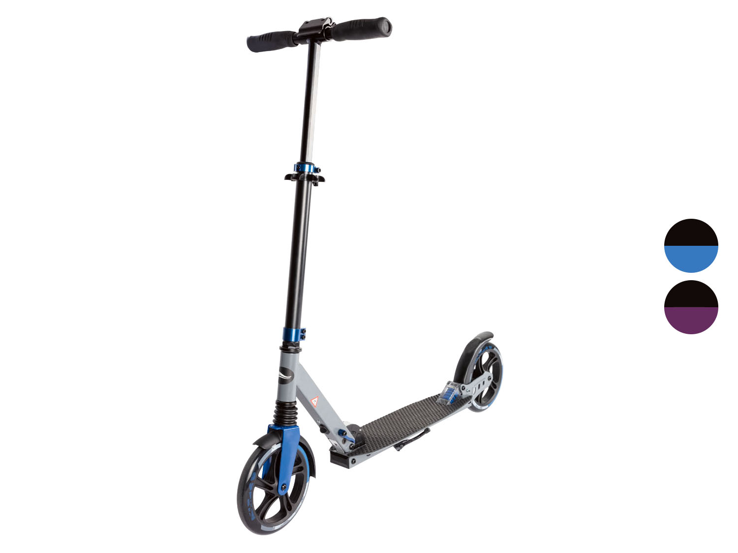 BIG CRIVIT CRIVIT Hulajnoga aluminiowa Wheel-Scooter (Czarny/niebieski) 4055334586726
