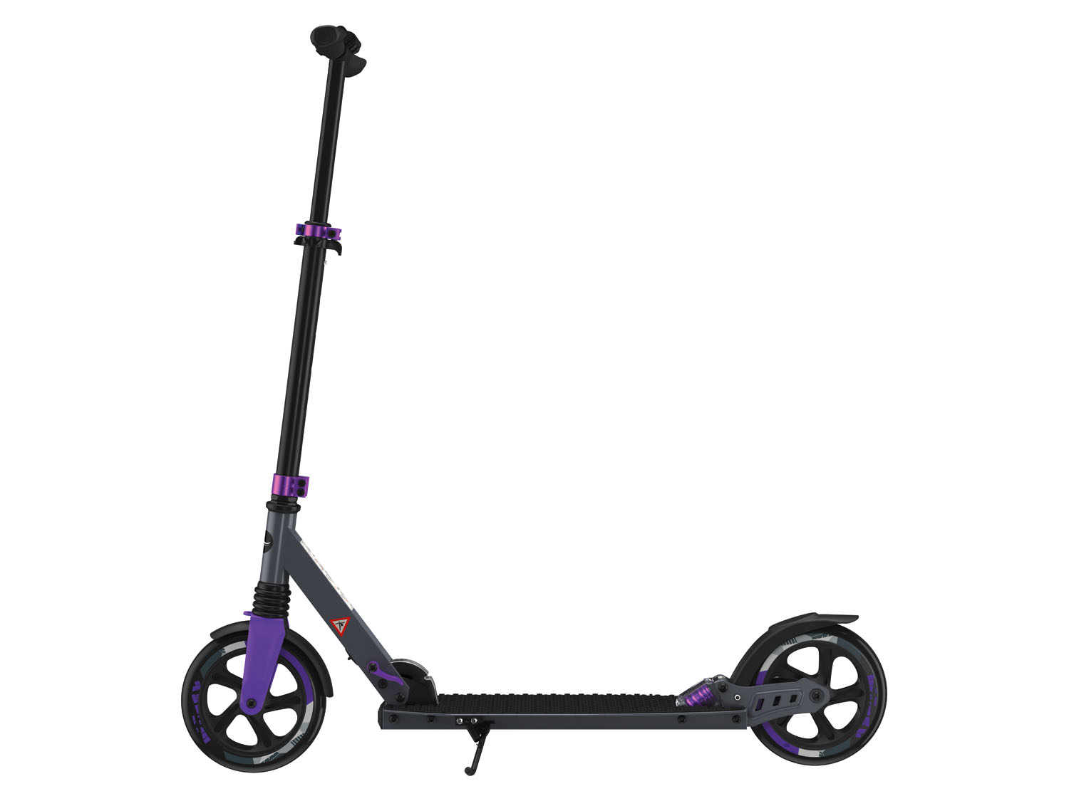 BIG CRIVIT CRIVIT Hulajnoga aluminiowa Wheel-Scooter (Czarny/jasnofioletowy) 4055334586733
