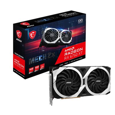 MSI Karta graficzna Radeon RX 6750 XT Mech 2X 12GB RADEON RX 6750 XT MECH 2X 12G OC