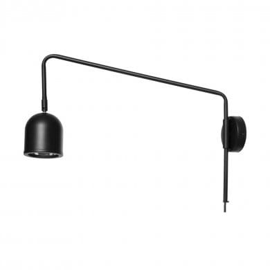 Kaspa Regulowany kinkiet metalowy GASPAR 21054102 loftowa lampa czarna