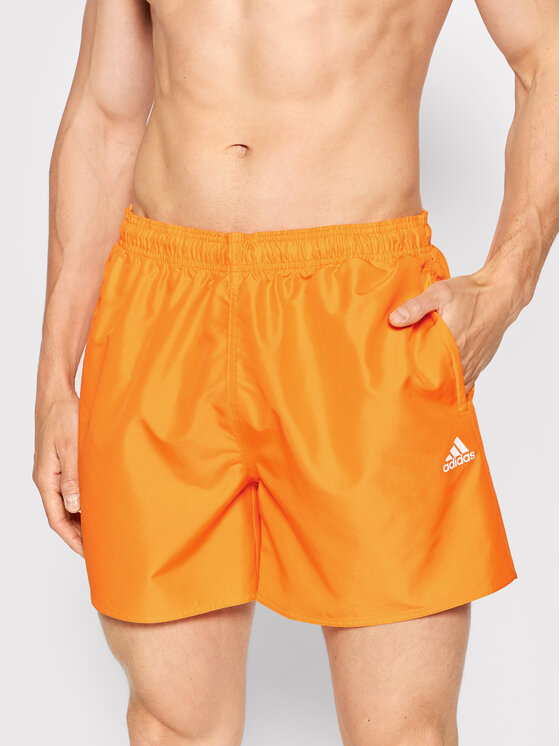 Adidas Szorty kąpielowe Solid HA0375 Pomarańczowy Regular Fit