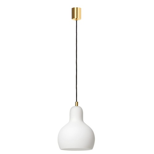 Kaspa Wisząca lampa nowoczesna LONGIS 10878105 biała kopuła nad łóżko