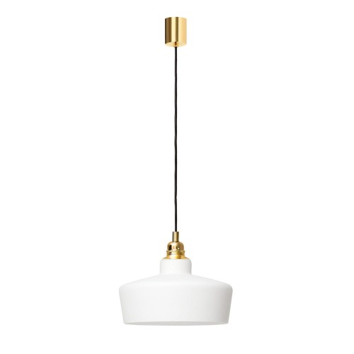 Kaspa Kuchenna lampa wisząca LONGIS 10880105 szklana nowoczesna biała