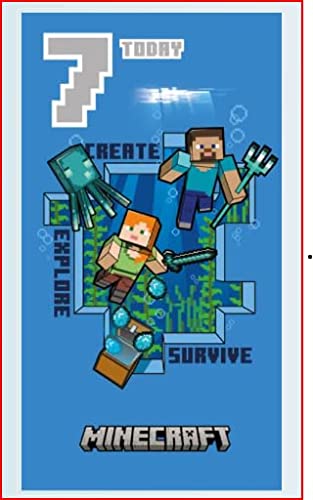 Minecraft 7 kartka urodzinowa