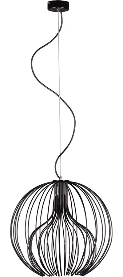 Czarna okrągła lampa wisząca loftowa - S541 D1-D57