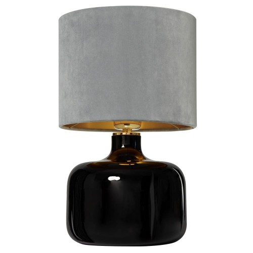 Kaspa Salonowa lampka nocna LORA 41064108 szara lampa z materiału