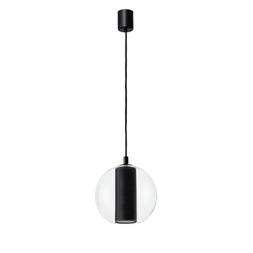 Kaspa Wisząca lampa loftowa MERIDA 11094102 szklana kula przezroczysta