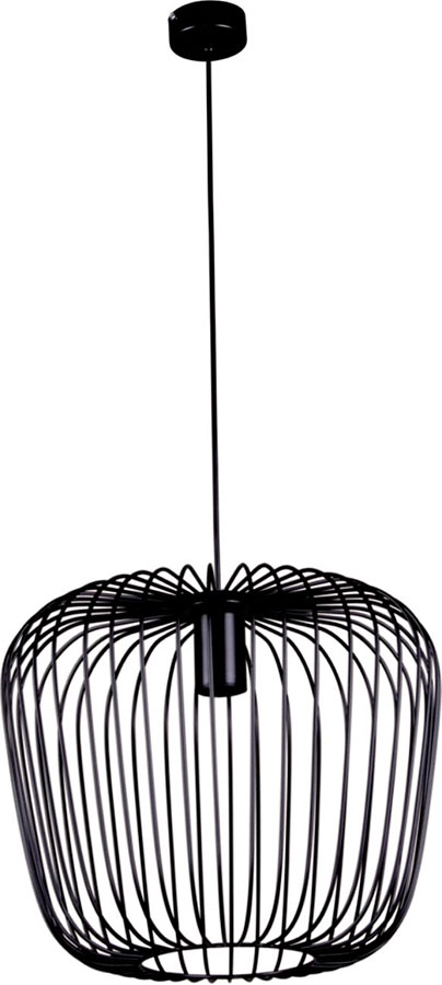 Czarna loftowa lampa wisząca 45 cm - S543-Mitos