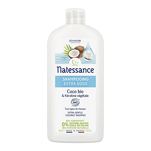 Natessance - Wyjątkowo delikatny szampon - Organic Coco & Roślinna keratyna 500 ml