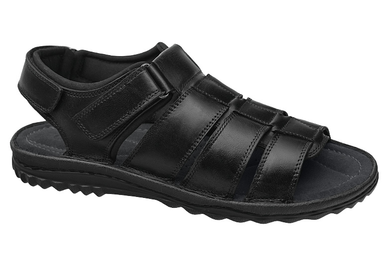Sandały męskie COMFORTABEL 610248-1 Schwarz Czarne