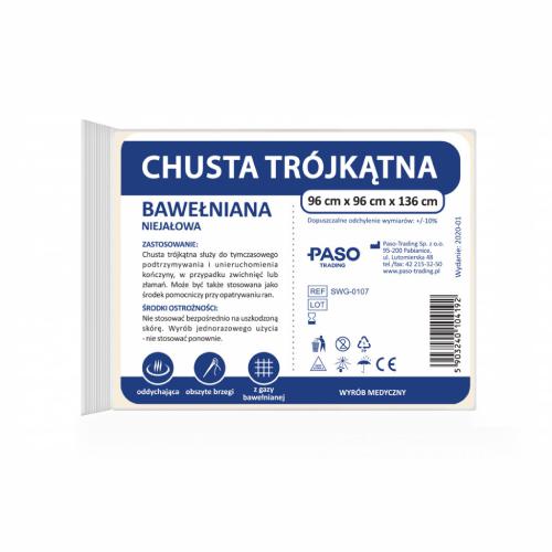 Chusta Trójkątna bawełniana niejałowa PASOMED, 1 szt