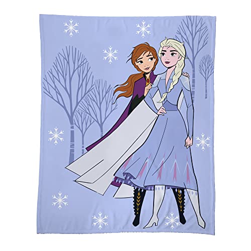 CTI Plaid polarowy z nadrukiem, Disney Frozen 2 siostry 125x150 cm