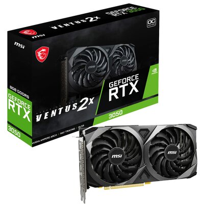 MSI Karta graf GeF RTX 3050 VENTUS 2X 8G OC
