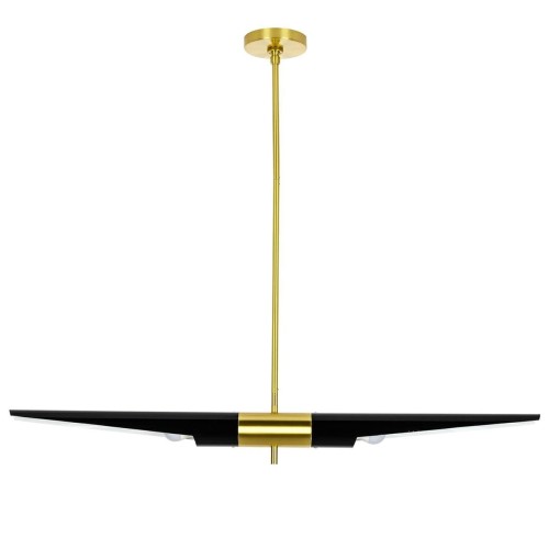 KingHome Lampa wisząca APOLLO 1 czarna - szczotkowane złoto MD21419-2M.BLACK.GD MD21419-2M.BLACK.GD MD21419-2M.BLACK.GD