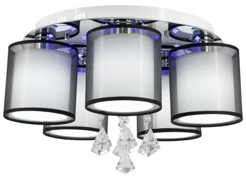 MLAMP LAMPA sufitowa ELMDRS8007/5 8C MLAMP metalowa OPRAWA crystal glamour chrom ELMDRS8007/5 8C