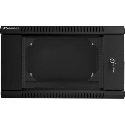 Lanberg Szafa wisząca dwusekcyjna 19 6U czarna WF02-6606-10