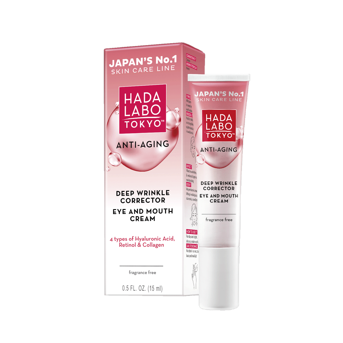 Hada Labo Tokyo Anti-Aging Krem na głębokie zmarszczki do okolic oczu i ust na dzień i na noc