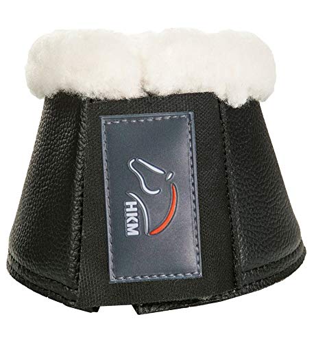 HKM 8503 Comfort podkowa imitacja skóry z wyściółką, dzwonki do skakania, M, czarne