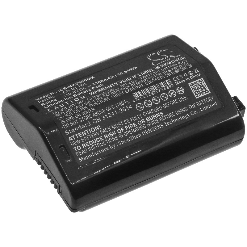 Nikon D6 / EN-EL18d 3300mAh 35.64Wh Li-Ion 10.8V (Cameron Sino)