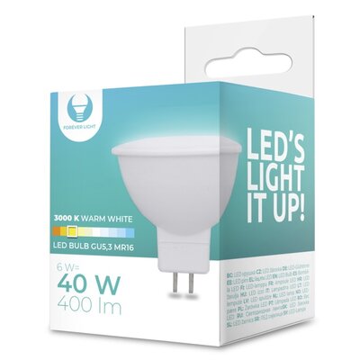 Forever Light ŻARÓWKA LED MR16 6W 12V biała ciepła RTV0600004