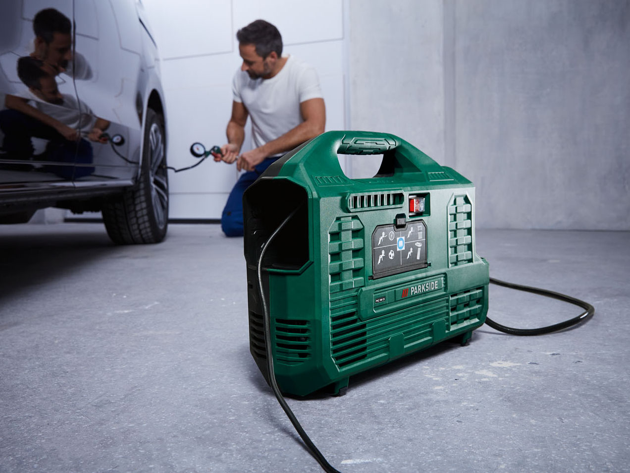 PARKSIDE PARKSIDE Pompa próżniowa z kompresorem tłokowym PKZ 180 C5 4055334600002