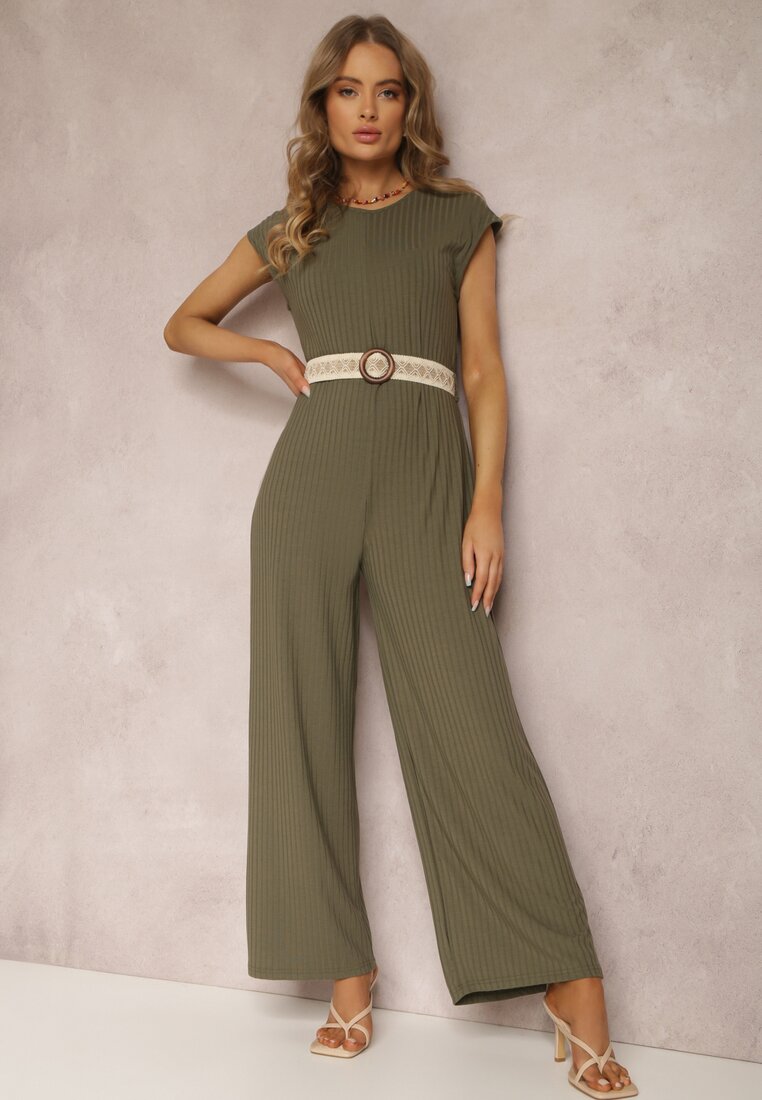 Ciemnozielony Kombinezon z Paskiem Artyse