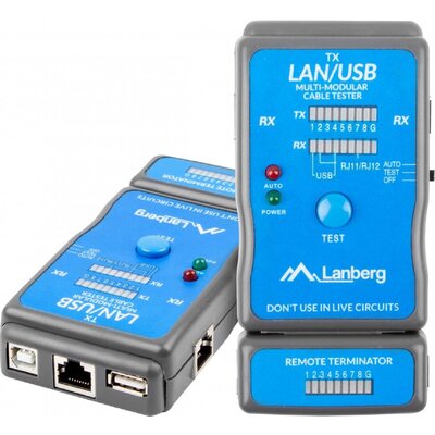 LANBERG Tester kabli RJ-45 11 USB NT-0403