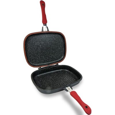 Moneta PRO GRILL ZAMYKANA PATELNIA GRILLOWA 32 X 24 CM SKŁADANA RĄCZKA POWŁOKA GREBLON C3 INDUKCJA b3A00A154232