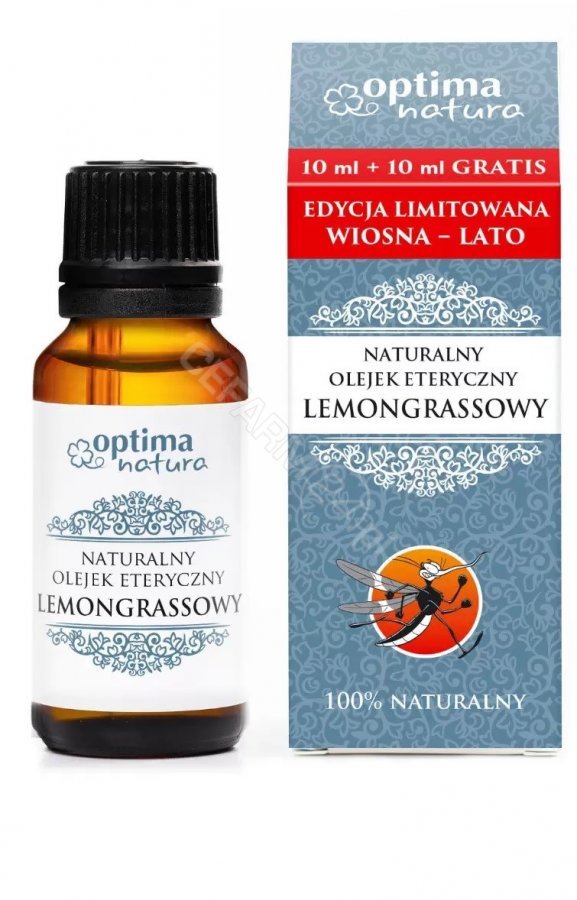 OPTIMA PLUS Naturalny olejek eteryczny LEMONGRASOWY Z TRAWY CYTRYNOWEJ 10 ml
