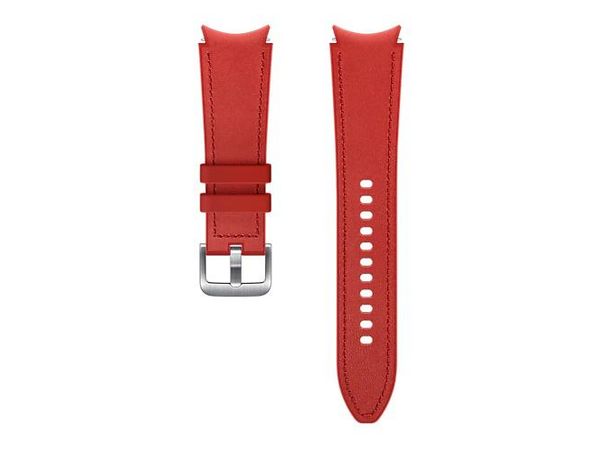 SAMSUNG Pasek Hybrid Leather Band (20mm, M/L) Galaxy Watch4 Red