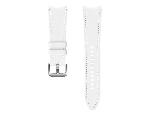 SAMSUNG Pasek Hybrid Leather Band (20mm, M/L) Galaxy Watch4 White