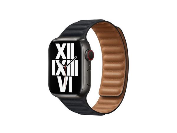 APPLE Pasek Apple Watch 41mm Midnight Leather Link - M/L