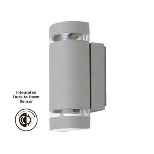 Lutec Focus 5604023112 kinkiet lampa ścienna zewnętrzna ogrodowa 2x7W GU10 srebrny