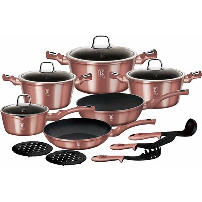 Berlinger Haus Garnki 15 Ele Metallic I-Rose [Bh-6045] BH-6045