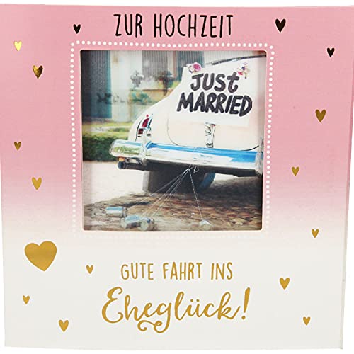 Depesche 11130-043 składana kartka 3D z muzyką i światłem, kartka z życzeniami na ślub, ok. 15,5 x 15,5 cm, kartka ślubna z pasującą kopertą, zadrukowana wewnątrz i na zewnątrz