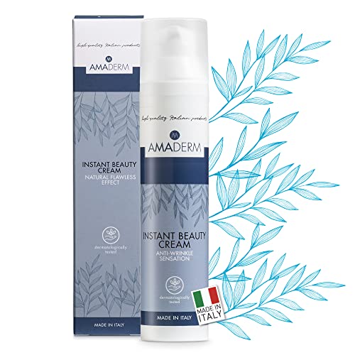 AMADERM Instant Beauty Men 100ml | Rozświetlający krem pod oczy i do twarzy z INSTAGRAM FILTER EFEKT | Kwas Hialuronowy i Masłem Shea | MADE IN ITALY zainspirowany koreańską pielęgnacją skóry