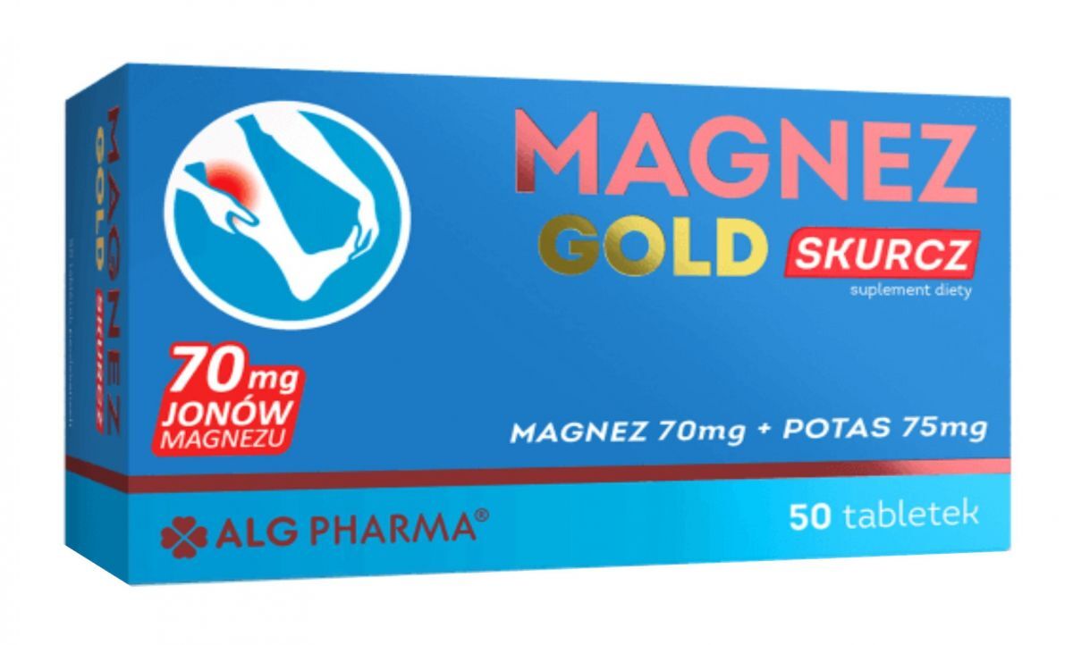 ALG PHARMA POLAND SP. Z O.O. SP.K. ALG PHARMA POLAND SP Z O.O SP.K Magnez Gold Skurcz 50 tabletek