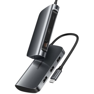 Ugreen adapter Usb-c na Hdmi 3xUSB 3.0 Usb-c RJ45