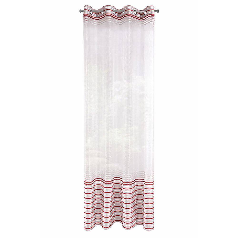 Eurofirany ZAS/EVI/SR + czerniewice (województwo zasłona z oczkami zasłona EVI, poliester, czerwony, 0.02 x 140 x 250 cm ZAS/EVI/SR+CZER