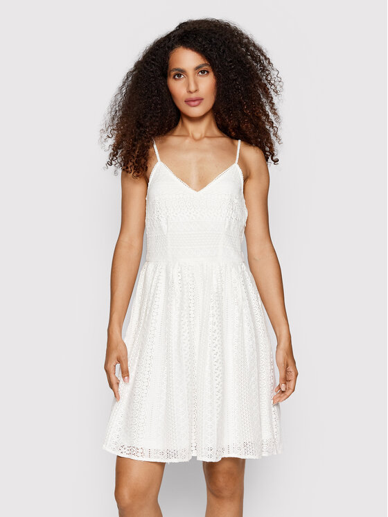 Vero Moda Sukienka letnia Honey 10220925 Biały Regular Fit