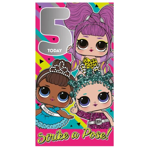 Danilo Promotions, Multi,LO027 Oficjalna karta urodzinowa LOL Surprise Doll Age 5 - 5. urodziny