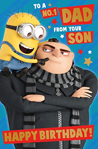 Karta taty Minionki, kartka urodzinowa taty Minionki, 'Despicable Me Dad' kartka urodzinowa dla taty
