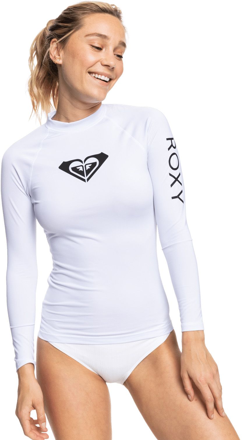 damska koszulka do pływania ROXY WHOLE HEARTED LS Bright White - WBB0