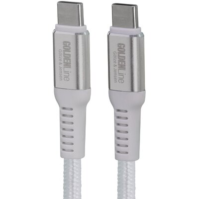 GÖTZE & JENSEN Kabel USB Typ C USB Typ C GÖTZE & JENSEN Golden Line 1 m Biały UC01WC-C C