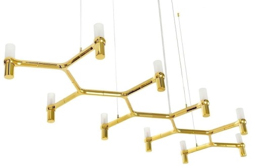 KingHome Lampa wisząca ATOMIC LONG złota DW-d1005-10C.GOLD