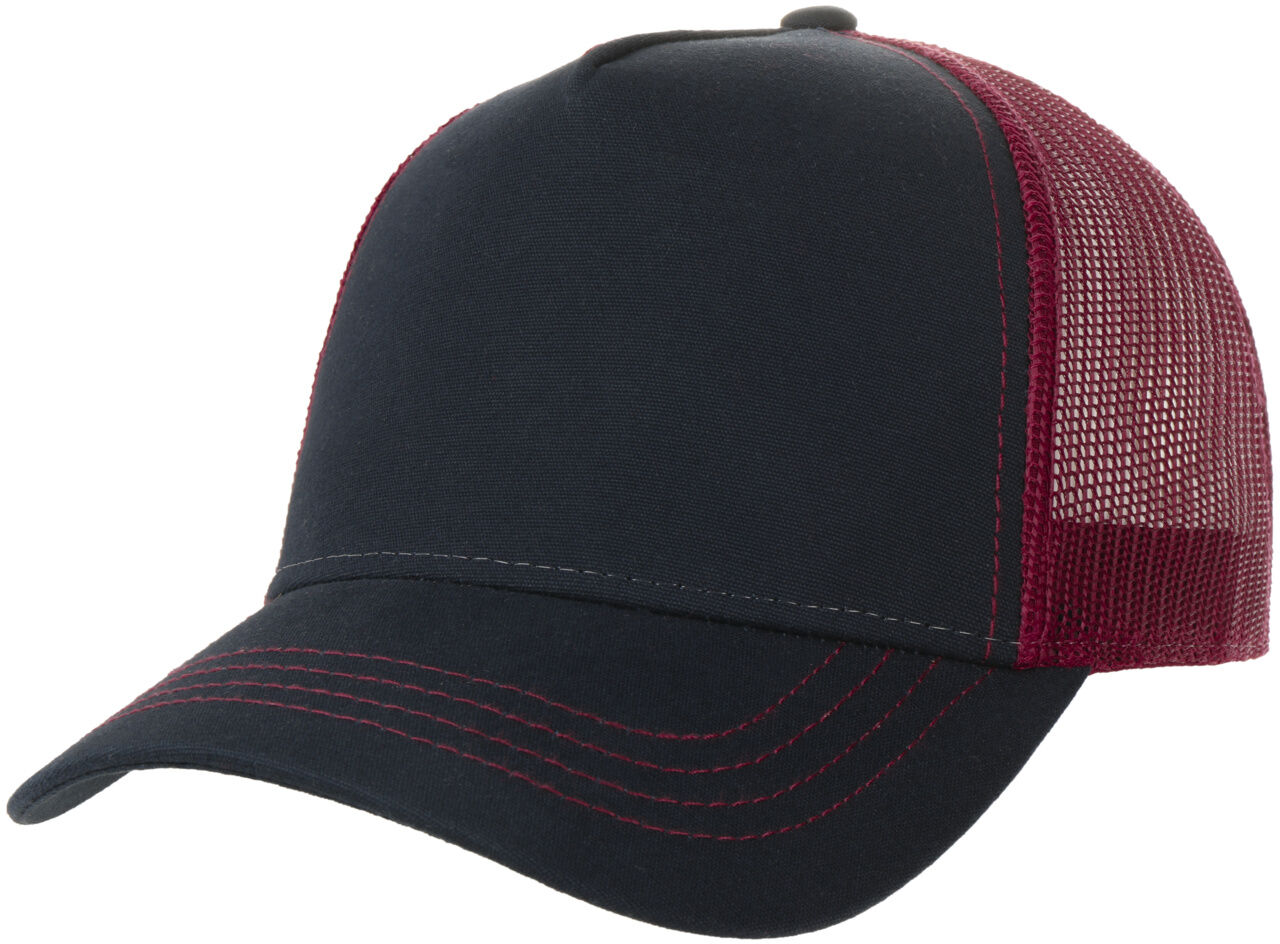 Czapka Trucker Rapper Canvas, bordowy, One Size