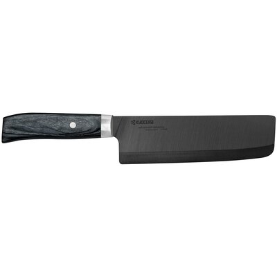 Kyocera KYOCERA JPN 161nbk Japan serii Nakiri nóż do warzyw z ceramiki, 15 cm, czarna drewniana rączka, JPN-161N BK