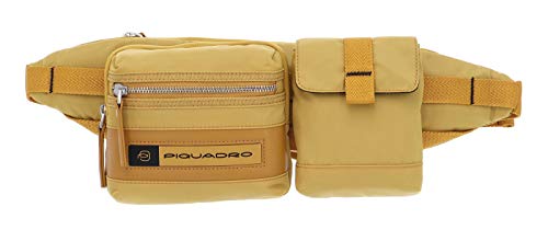 Piquadro CA5112BIO/G, regenerowana nylonowa torba z wyjmowanymi kieszeniami i uchwytem na smartfon dla dorosłych, Giallo Ocra, Taglia Unica, Giallo Ocra CA5112BIO/G