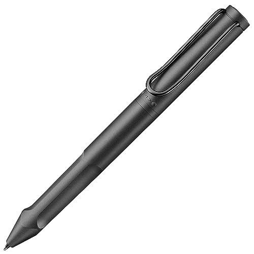 Lamy 1236935 Safari Twin Pen All Black EMR Stylus długopis 2 w 1 w kolorze czarnym do elastycznego zastosowania na nośnikach cyfrowych i analogowych - okrągła końcówka