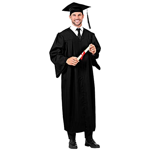 Widmann Widmann 10652 kostium absolwentów, Toga i kapelusz, na zakończenie szkoły, uniform, imprezę tematyczną, karnawał, unisex  dla dorosłych, wielokolorowy, L/XL 10652